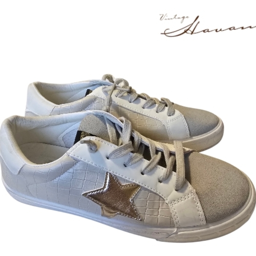 VINTAGE HAVANA Platform Court Sneakers Womens Size 8 - Picture 2 of 9